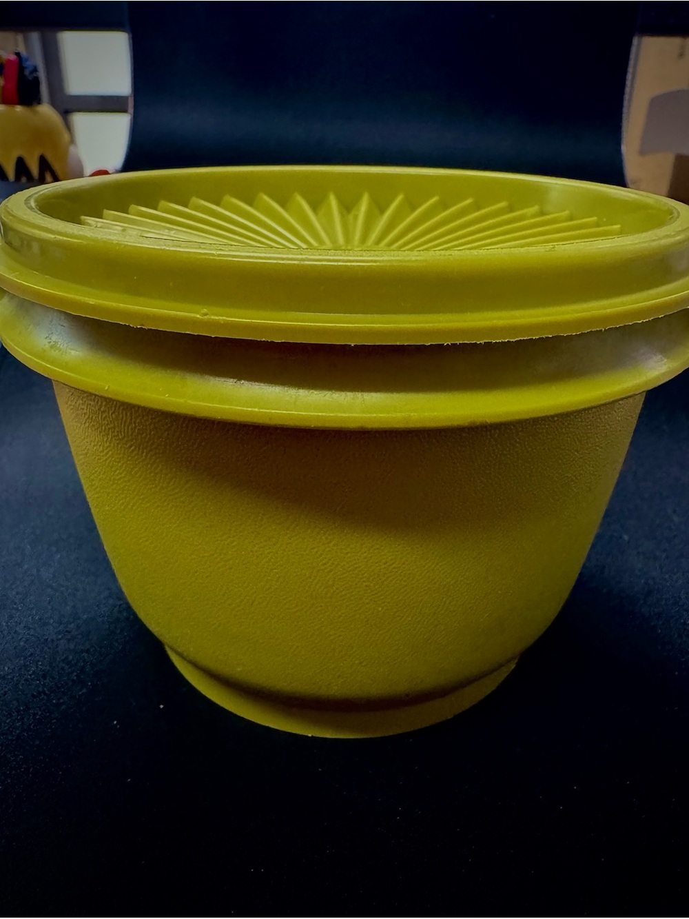 Tupperware Container in Olive Green ~1970’s